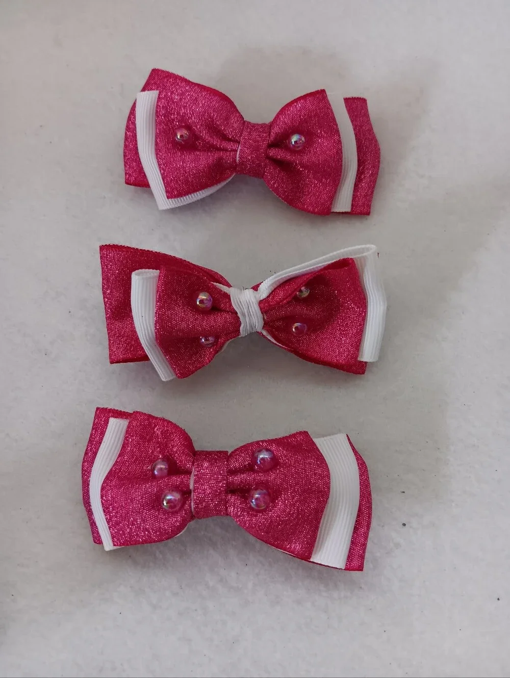 Sparkle Pink Kids Bow Clips - Brand